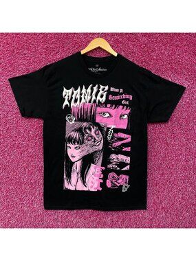 Junji Ito Collection Tomie What A Beautiful Girl Horror Manga Panel T-Shirt Larg